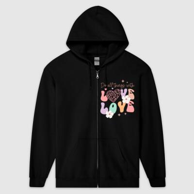 Do All Things with Love – Inspirational Graphic T-Shirt Thumbnail