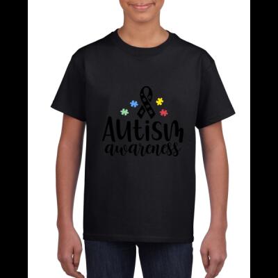 Autism Awareness – Puzzle Ribbon Graphic T-Shirt Thumbnail
