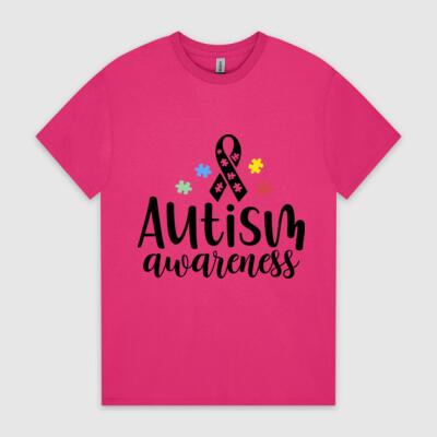 Autism Awareness – Puzzle Ribbon Graphic T-Shirt Thumbnail
