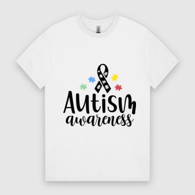 Autism Awareness – Puzzle Ribbon Graphic T-Shirt Thumbnail
