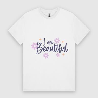 I Am Beautiful – Self-Love Floral T-Shirt Thumbnail