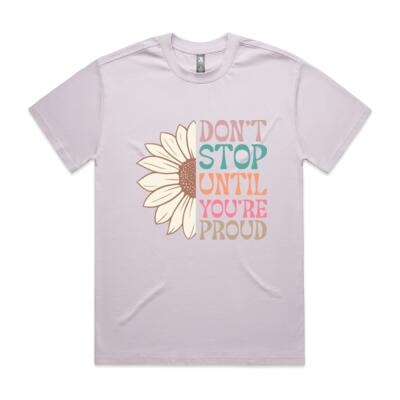 “Don’t Stop Until You’re Proud – Sunflower Motivation Tee” Thumbnail