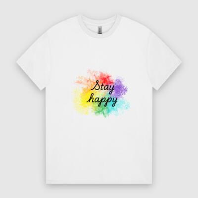 🌈 Stay Happy – Rainbow Splash T-Shirt 🌈 Thumbnail