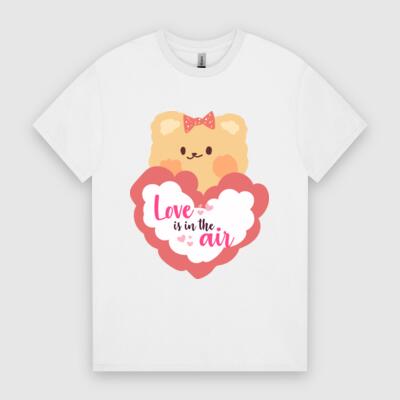 Love is in the Air Puppy T-Shirt – Cute Valentine Dog Graphic Tee 🐶💕 Thumbnail