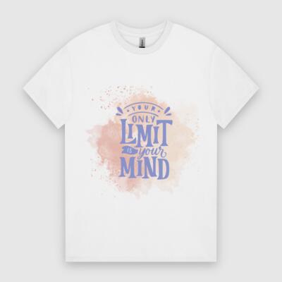 Your Only Limit Is Your Mind T-Shirt – Motivational Quote Graphic Tee Thumbnail