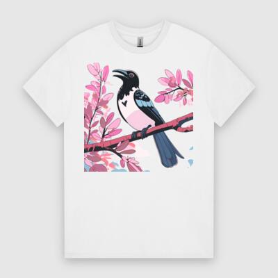Pink & Blue Magpie – Nature Tee Thumbnail