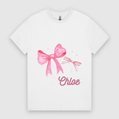 Chloe Pink Bow Tee Thumbnail