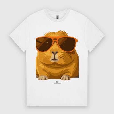 Cool Guinea Pig with Sunglasses T-Shirt Thumbnail